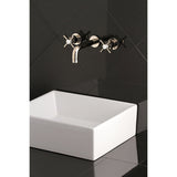 Millennium Double-Handle 3-Hole Wall Mount Bathroom Faucet