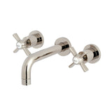 Millennium Double-Handle 3-Hole Wall Mount Bathroom Faucet