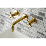 Metropolitan Double-Handle 3-Hole Wall Mount Bathroom Faucet