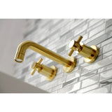 Concord Double-Handle 3-Hole Wall Mount Bathroom Faucet