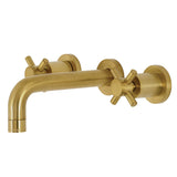Concord Double-Handle 3-Hole Wall Mount Bathroom Faucet