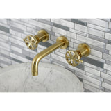 Belknap Double-Handle 3-Hole Wall Mount Bathroom Faucet