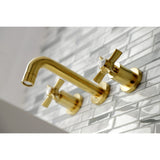 Millennium Double-Handle 3-Hole Wall Mount Bathroom Faucet