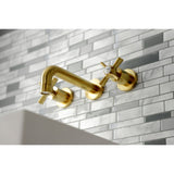Millennium Double-Handle 3-Hole Wall Mount Bathroom Faucet