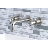 Metropolitan Double-Handle 3-Hole Wall Mount Bathroom Faucet