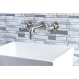 Metropolitan Double-Handle 3-Hole Wall Mount Bathroom Faucet
