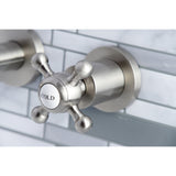 Metropolitan Double-Handle 3-Hole Wall Mount Bathroom Faucet