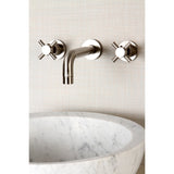 Concord Double-Handle 3-Hole Wall Mount Bathroom Faucet
