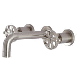 Belknap Double-Handle 3-Hole Wall Mount Bathroom Faucet