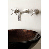 Millennium Double-Handle 3-Hole Wall Mount Bathroom Faucet