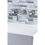 Millennium Double-Handle 3-Hole Wall Mount Bathroom Faucet