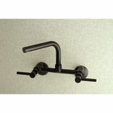 Concord Double-Handle 2-Hole Wall-Mount Bridge Kitchen Faucet