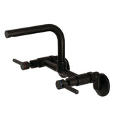 Concord Double-Handle 2-Hole Wall-Mount Bridge Kitchen Faucet