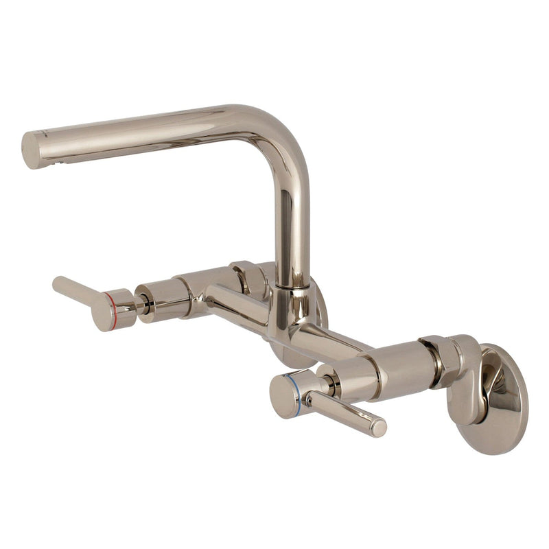 Concord Double-Handle 2-Hole Wall-Mount Bridge Kitchen Faucet