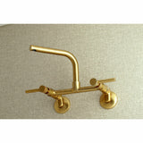 Concord Double-Handle 2-Hole Wall-Mount Bridge Kitchen Faucet