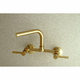 Concord Double-Handle 2-Hole Wall-Mount Bridge Kitchen Faucet