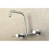 Concord Double-Handle 2-Hole Wall-Mount Bridge Kitchen Faucet