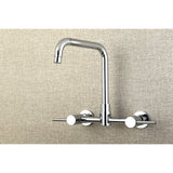 Concord Double-Handle 2-Hole Wall-Mount Bridge Kitchen Faucet