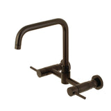 Concord Double-Handle 2-Hole Wall-Mount Bridge Kitchen Faucet