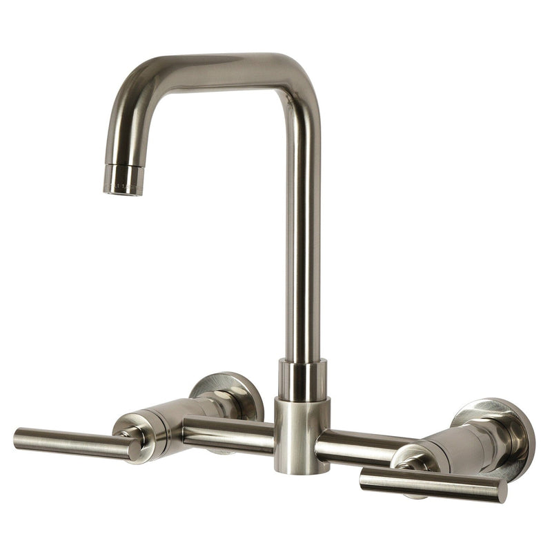 Manhattan Two-Handle 3-Hole Wall Mount Kitchen Faucet