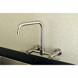 Concord Double-Handle 2-Hole Wall-Mount Bridge Kitchen Faucet