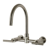 Manhattan Two-Handle 3-Hole Wall Mount Kitchen Faucet