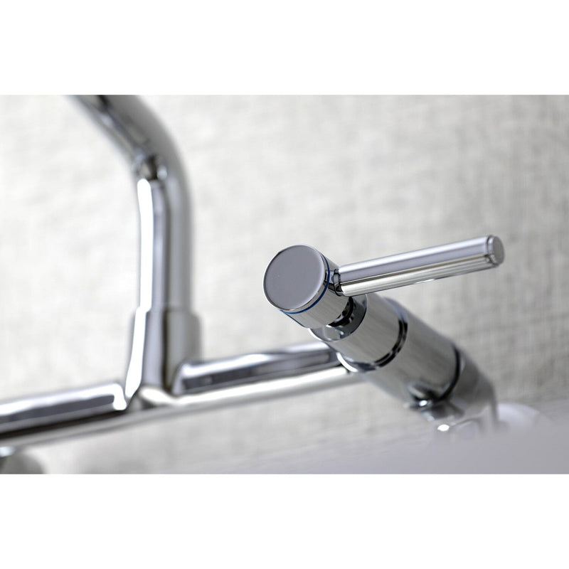 Concord Double-Handle 2-Hole Wall-Mount Bridge Kitchen Faucet
