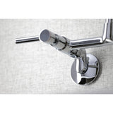 Concord Double-Handle 2-Hole Wall-Mount Bridge Kitchen Faucet