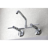 Concord Double-Handle 2-Hole Wall-Mount Bridge Kitchen Faucet