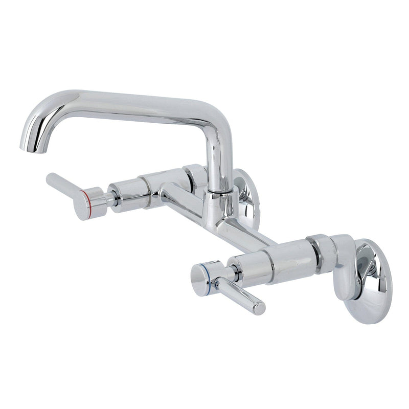 Concord Double-Handle 2-Hole Wall-Mount Bridge Kitchen Faucet
