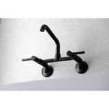 Concord Double-Handle 2-Hole Wall-Mount Bridge Kitchen Faucet