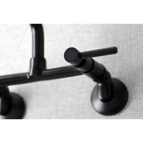 Concord Double-Handle 2-Hole Wall-Mount Bridge Kitchen Faucet