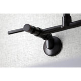 Concord Double-Handle 2-Hole Wall-Mount Bridge Kitchen Faucet
