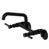 Concord Double-Handle 2-Hole Wall-Mount Bridge Kitchen Faucet