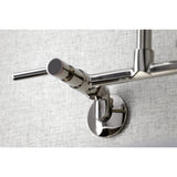 Concord Double-Handle 2-Hole Wall-Mount Bridge Kitchen Faucet