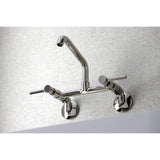 Concord Double-Handle 2-Hole Wall-Mount Bridge Kitchen Faucet