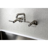 Concord Double-Handle 2-Hole Wall-Mount Bridge Kitchen Faucet