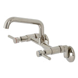 Concord Double-Handle 2-Hole Wall-Mount Bridge Kitchen Faucet