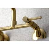 Concord Double-Handle 2-Hole Wall-Mount Bridge Kitchen Faucet