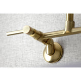 Concord Double-Handle 2-Hole Wall-Mount Bridge Kitchen Faucet