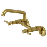 Concord Double-Handle 2-Hole Wall-Mount Bridge Kitchen Faucet