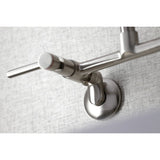 Concord Double-Handle 2-Hole Wall-Mount Bridge Kitchen Faucet