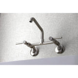 Concord Double-Handle 2-Hole Wall-Mount Bridge Kitchen Faucet