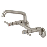 Concord Double-Handle 2-Hole Wall-Mount Bridge Kitchen Faucet