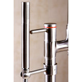 Concord Three-Handle 2-Hole Freestanding Tub Faucet with Hand Shower