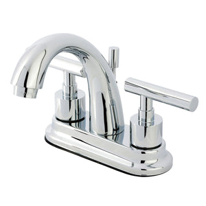 Manhattan Two-Handle 3-Hole Deck Mount 4" Centerset Bathroom Faucet with Brass Pop-Up