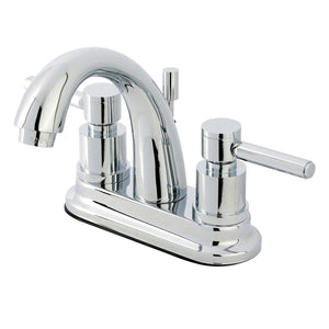 Concord Two-Handle 3-Hole Deck Mount 4" Centerset Bathroom Faucet with Brass Pop-Up