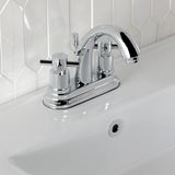 Concord Double-Handle 3-Hole Deck Mount 4-Inch Centerset Bathroom Faucet with Brass Pop-Up