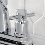 Concord Double-Handle 3-Hole Deck Mount 4-Inch Centerset Bathroom Faucet with Brass Pop-Up