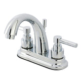 Elinvar Double-Handle 3-Hole Deck Mount 4-Inch Centerset Bathroom Faucet with Brass Pop-Up